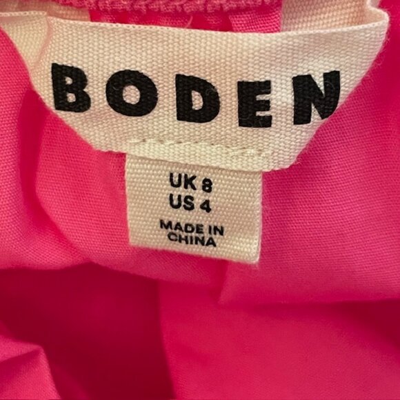 Boden 100% Cotton Poplin Embroidered Eyelet Scalloped Hem Maxi Skirt Pink US 4 - Picture 3 of 5